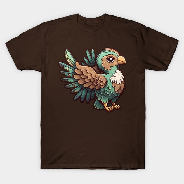 Brown and Green Archaeopteryx T-Shirt by Cute Planet Earth Mini